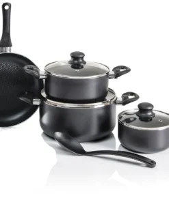 Tissolli Non Stick Aluminium 9 Piece Cookware Set