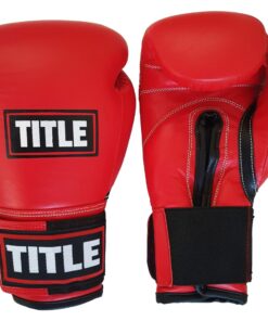TITLE Competition Leather Boxing Gloves - Red - 12 oz