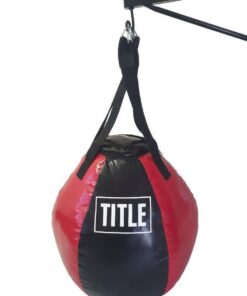 TITLE Headshot / Wrecking Ball Boxing Bag - Red / Black (Includes D-Rings)