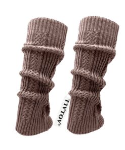 TIVTOV Knitted Leg Warmers/socks Boot Cuffs for Girls & Women - Pink