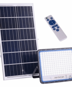 TM - 400W Solar Powered LED Flood Light With Panel & Remote - Lens Circle