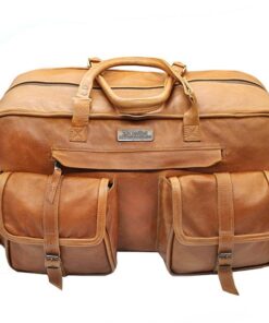 TM Leather Brown Safari Kruger Duffle Bag - Ginger