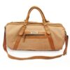 TM Leather Canvas and Buffalo Leather Tan Burrell Bag