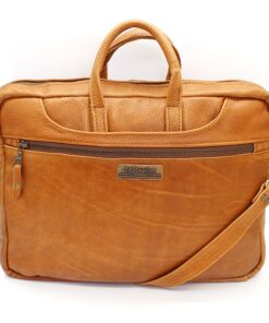 TM Leather Laptop Bag - Ginger