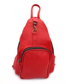 TM Leather Red Tasha Backpack