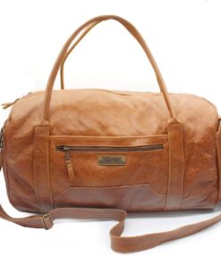 TM Leather Robert Weekend Away Duffle Bag - Peacan