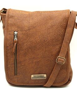 TM Leather Tony Cross Body Bag A4 size - Tan