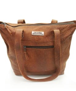 TM Leather Tote Buffalo Handbag - Buffalo Brown