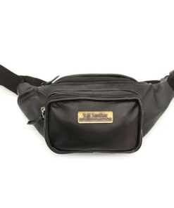 TM Leather Unisex Moon Bag/Cross Body Bag - Black