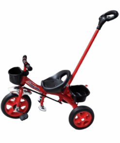 Toddler Tricycle With Detachable Parent Handle - Little Red Fred