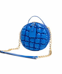 Toktok Small Round Portable Crossbody Shoulder Bag - Blue