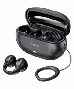 Toocki - M55 - Clip-On Bluetooth v5.3 Earbuds With Anti-Fall Case - Black