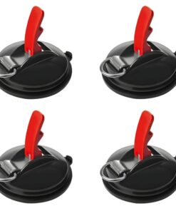 Tool Camping Lockable Suction Cup Carabiner Connecter Hook Set Of 4 (13CM)