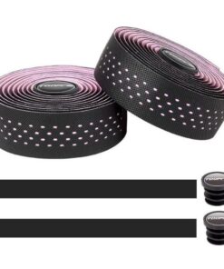 Toopre - Elite Non-Slip Punched Bicycle Handlebar Tape - Pink, Black