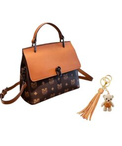 Top Handle Purses for Women Satchel Shoulder Bag with Pendant