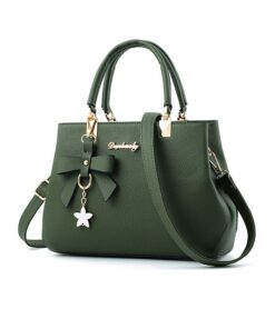 Top Handle Satchel Fashion Tote Handbag - Green
