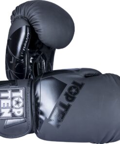 Top Ten Boxing Gloves - Splitter Black - 12 oz