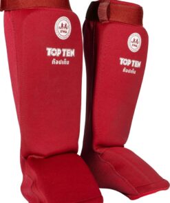 Top Ten IFMA Approved Neoprene Shin Insteps - Red - XL