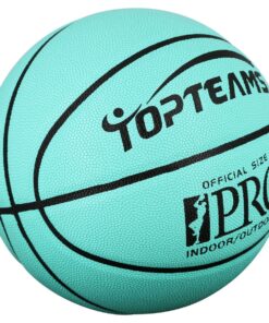 TOPTEAMS Basketball PU Leather -Outdoor Street Ball - Size 7 - Tiffany Blue