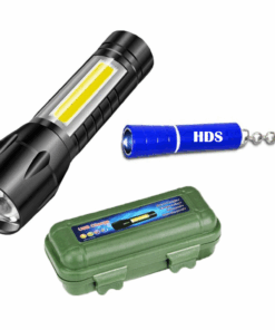 Torch - Mini Portable USB Rechargeable Flashlight with case and HDS Torch