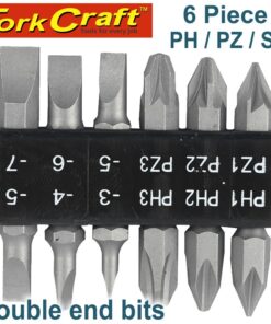 TORK CRAFT 6PCS 45MM Double Ended Bit Set