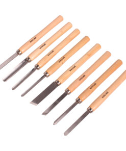 TORK CRAFT 8 PCS Standard Carbon Wood Turning Chisel Set