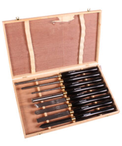 TORK CRAFT 9 PCS Wood Turning Chisel Set HSS in Case