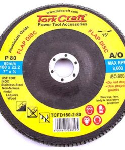 TORK CRAFT Aluminium Oxide Flap Sanding Disc 180 MM (Angled)