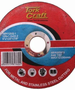 Tork Craft Cutting Disc Steel & SS 125 X 1.2 X 22.2mm
