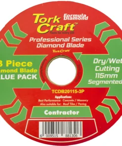 Tork Craft Diamond Blade Segmented 115Mm Professional Bulk 3 Pack
