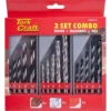 Tork Craft Drill Bit 3 Set Combo Wood + Masonry + Hss