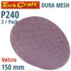 TORK CRAFT Dura Mesh 150mm Velcro ABR. Discs - 240Grit
