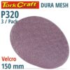 TORK CRAFT Dura Mesh 150mm Velcro ABR. Discs - 320Grit