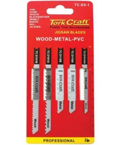 Tork Craft U-Shank Jigsaw Blades 5 Piece Assorted