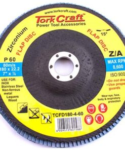 TORK CRAFT Zirconium Flap Sanding Disc 180 MM (Angled)