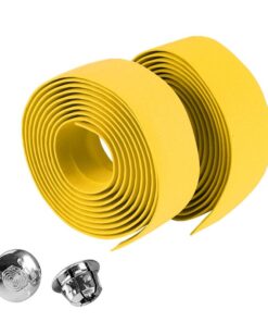 TOSEEK Handle Bar Tape with Bar End Plugs - Yellow