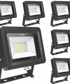 Toshiba Floodlight Outdoor IP65 10W Cool Daylight 6500K - 6 Pack