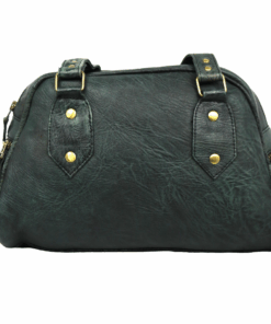 Total Leather Antique Cow Leather Handbag HB6 Red Black or Tan - Antique Black HB6-B