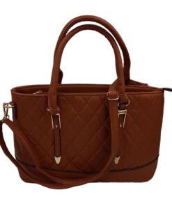 Tote Shoulder Handbags for Women Classy Everyday Bags with Adjustable Strap - Brown