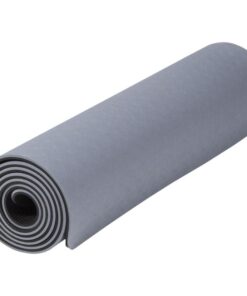 TPE Yoga Mat 180x60x0.8cm - Grey/Black Gorilla Sports SA