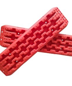 Traction Mats Trapped Recovery Boards for Off-Road Mud, Sand, Snow - 2 Pack - Red