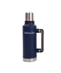Traditional Vaccum Flask (1.9L) Stainless Steel Hot & Cold Water Bottle - Rebuilds - Blue