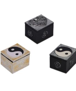 Trans Continental Marketing - MDF Box - Ying Yang - Silver White & Gold - 3