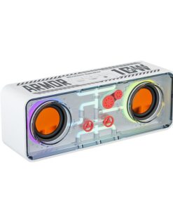 Transparent Mecha Cyberpunk Style Portable Wireless Bluetooth Speaker RGB