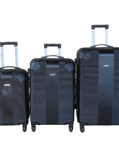 Travel 28-Inch Luggage Suitcase Bag Set - Stylish - 3-Piece - Black