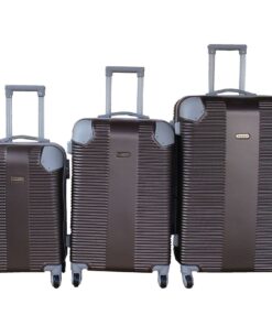Travel 28-Inch Luggage Suitcase Bag Set - Stylish - 3-Piece - Brown