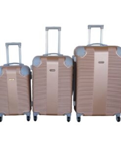 Travel 28-Inch Luggage Suitcase Bag Set - Stylish - 3-Piece - Gold