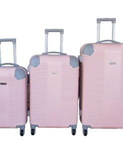 Travel 28-Inch Luggage Suitcase Bag Set - Stylish - 3-Piece - Light Pink