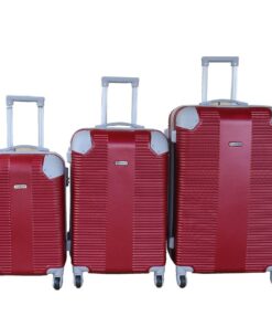 Travel 28-Inch Luggage Suitcase Bag Set - Stylish - 3-Piece - Maroon