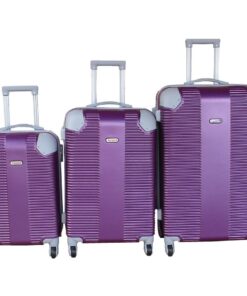 Travel 28-Inch Luggage Suitcase Bag Set - Stylish - 3-Piece - Purple